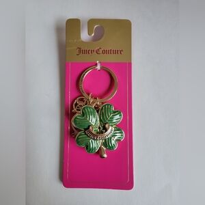 Juicy Couture Green Clover Keychain